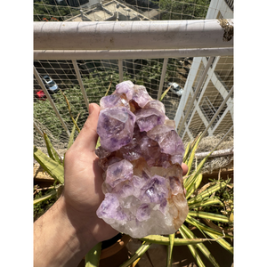 Natural Amethyst on White Himalayan Quartz <b>Crystal</b> <b>Cluster</b> Mineral Specimen for Interior Decor and Wholesale - Product Image 3