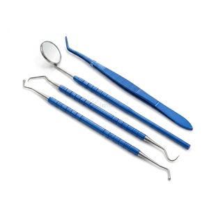 Kit d'instruments d'examen dentaire emballé pour la vente au détail, miroir, sonde d'exploration, outil de diagnostic oral en acier inoxydable - Product Image 5