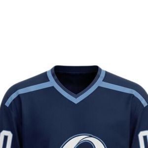 Conjunto de Camiseta y Pantalones Cortos de Hockey sobre Hielo Sublimados en Azul Marino para Hombre, Cuello en V, Ropa Deportiva Estampada de Poliéster, Uniforme de Equipo - Product Image 5