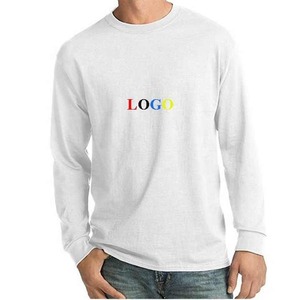 T-shirt de sport à manches longues pour homme en polyester/coton, col rond, séchage rapide, compression personnalisée, tricoté à l'écran numérique, couleur unie - Product Image 4