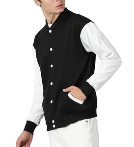 Custom Embroidery Logo Men Varsity <b>Jacket</b> Letterman Winter Casual Mandarin Collar Warm <b>Fleece</b> <b>Jacket</b> - Product Image 3