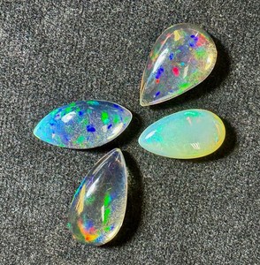 Opales éthiopiennes naturelles, forme poire, multicolores, pierres précieuses en vrac pour la création de bijoux, bagues, pendentifs, haute qualité - Product Image 2
