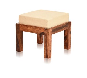 Juego de mesas de centro apilables de madera maciza |   Muebles Modernos Contemporáneos con 2 Taburetes Tapizados |   Muebles para Sala de Estar que Ahorran Espacio - Product Image 3