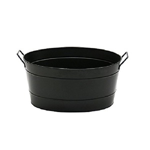 Meilleure tendance : Grand bac à boissons ovale galvanisé avec poignées latérales, seau à glace et refroidisseur à vin en métal pour fêtes, taille personnalisée - Product Image 2