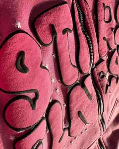 Sweat à capuche en coton surdimensionné 450 GSM avec fermeture éclair, épaules tombantes et broderie effet vieilli pour streetwear unisexe, marque privée, usine OEM - Product Image 6