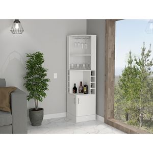 Mueble Bar Seattle para Ocho Botellas con Estantes Abiertos Grandes y Dos Compartimentos - Product Image 1