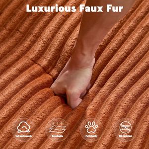 Divano Sezionale Modulare Minimalista a Compressione con Seduta Profonda, Divano a L Senza Struttura con Chaise Longue Comoda, Divano Letto per Soggiorno - Product Image 5