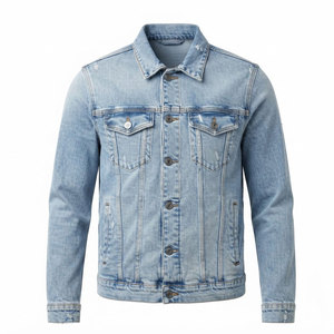 Everyday Style Jeans Winter <b>Jacket</b> for <b>Men</b> Eco-Friendly Front Logo Modern Look Casual Outfits - Product Image 1