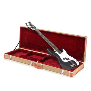 Custodia rigida quadrata di alta qualità per chitarra elettrica, violino, basso, batteria, pianoforte, tastiera, colore giallo, con schiuma interna. - Product Image 5