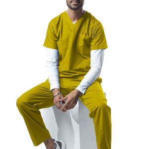 Meilleures ventes : Ensembles d'uniformes médicaux pour hommes en 100% coton de haute qualité, avec détection d'aiguilles, couleur et logo personnalisables - Product Image 3