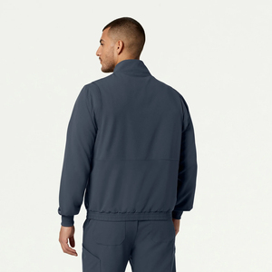 Cobaki 2025 Custom Men's Medical <b>Scrub</b> Jacket Classic Fit Stretch Anti-Wrinkle 6-Pocket OEM ODM Workwear Low MOQ Uniforms - Product Image 2