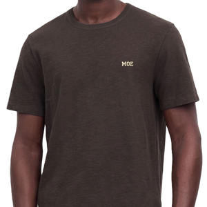 Camisetas de Algodón en Tonos Tierra para Hombre, Manga Corta, Corte Regular, Camiseta Lisa, Ropa Casual, Suministro de Marca Privada, Camiseta Casual para Hombre - Product Image 2