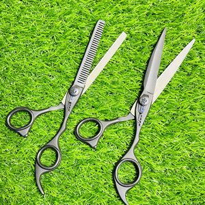 Beauty <b>Barber</b> Scissors <b>Set</b> Including Flat Scissors Tooth Hair Thinning Scissors and Precision Hair Cutting Salon Shears - Product Image 6