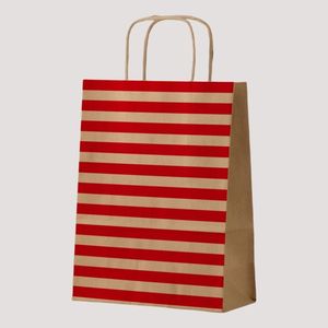Recyclable Brown Kraft <b>Paper</b> Shopping Bag Eco Friendly Custom Logo <b>Packaging</b> for Clothing Shoes Store Supply - Product Image 1
