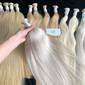 Minh Khang Cheveux Premium Meilleure Vente Couleur Super Double En Vrac Armure Droite 100% Vierge Cheveux Vietnamiens Double Extrémités Dessinées Perm - Product Image 1