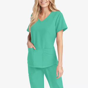 Tenues d'infirmières pour cliniques dentaires, ensembles de blouses médicales à manches courtes, uniformes chirurgicaux pour femmes et hommes, tissu en toile, séchage rapide - Product Image 1