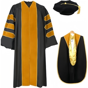 Túnica Tradicional Formal para Graduación Académica de Doctorado, Túnica de Graduación Académica de Alta Calidad - Product Image 2