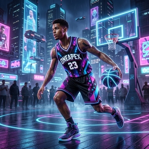 Ensemble d'uniformes de basketball personnalisés, noir néon, rose, violet, bleu, maillot et short, vente en gros, fabricant de vêtements de sport d'équipe - Product Image 5