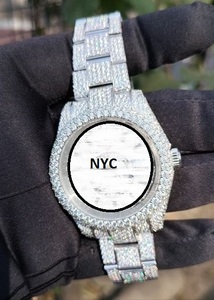 Reloj de Lujo Unisex Diamond Empire de Acero Inoxidable con Detalles de Moissanita, Esfera Cuadrada de Cristal, Movimiento Mecánico Analógico, 39 mm - Product Image 2