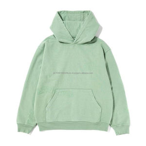 Sweat à capuche oversize en molleton de coton français de qualité supérieure pour homme, couleur unie, écologique, pull d'hiver en polaire épaisse 3D à épaules tombantes - Product Image 1