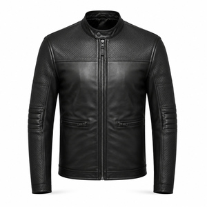 Chaqueta de Motociclista para Hombre, de Cuero Genuino Premium, Impermeable, Estilo Vintage, con Cierre Frontal, para Invierno, Personalizable, OEM, ODM, Venta al Por Mayor - Product Image 1