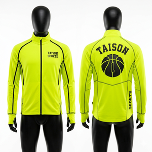 Veste d'entraînement de basketball pour hommes en polaire douce GSM, noire et rouge avec empiècements contrastants, impression par transfert thermique, broderie, logo personnalisé - Product Image 4