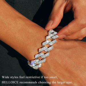 Bracelet gourmette cubaine de luxe en argent, faible MOQ, réponse rapide, pour hommes, style hip-hop, cadeau de fiançailles et de mariage - Product Image 1