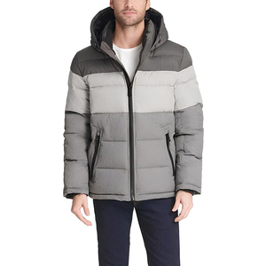 Men's Customized 100% Nylon Waterproof Reversible Puffer Jacket High Street Style Stand Collar Winter Outdoor <b>Top</b> Wear OEM - Product Image 2
