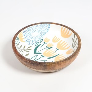 Bol en bois émaillé artisanal avec un élégant motif de feuille – Bol de service décoratif haut de gamme pour la salle à manger et la décoration intérieure - Product Image 3