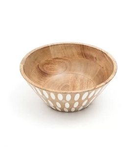 Bol de service en bois naturel minimaliste, écologique, biodégradable, fait à la main, finition lisse et polie, vaisselle durable pour la cuisine - Product Image 2
