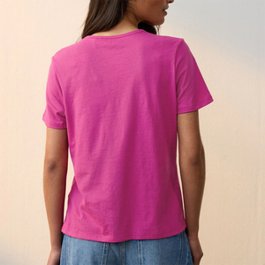 Camiseta de Mujer de Alta Calidad, Color Rosa, Manga Corta, Cuello Redondo, Estilo Urbano, Corte Regular, Diseño Personalizado, Secado Rápido para Verano - Product Image 2