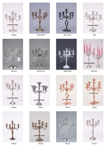 Candelabro Blanco de Metal para Eventos, Fiestas, Bodas, Decoración Navideña, de Mesa o de Pie, 80 CM de Altura, 9 Brazos - Product Image 2