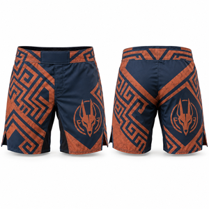 กางเกง MMA ไนลอน ระบายเหงื่อได้ดี ลายกราฟิก สำหรับมวยไทย ไม่มีกระเป๋า เสื้อผ้าสำหรับนักมวยปล้ำ พิมพ์ลายดิจิทัล สั่งทำได้ตามต้องการ จำนวนมาก - Product Image 6