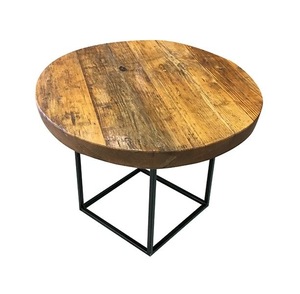 Industrial Style High-End Coffee <b>Table</b> with Thick Metal Frame and Long-Lasting <b>Matte</b> Powder Coated Protection - Product Image 4