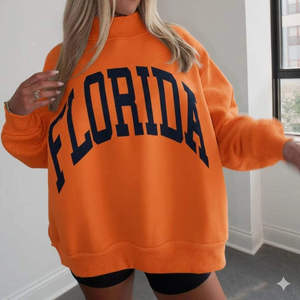 เสื้อสเวตเชิ้ตโอเวอร์ไซส์สีดำสำหรับผู้หญิง พิมพ์ลายตัวอักษร Tennessee คอกลม แขนยาว เหมาะสำหรับใส่ในฤดูใบไม้ร่วง ผลิตจากผ้าฝ้ายถัก 100% คอเต่า - Product Image 4