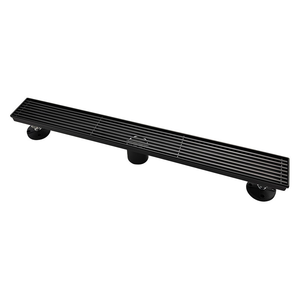 Desagüe <span class=keywords><strong>de</strong></span> <span class=keywords><strong>Ducha</strong></span> Lineal Negro Mate <span class=keywords><strong>de</strong></span> 24 Pulgadas, Desagüe <span class=keywords><strong>de</strong></span> Piso <span class=keywords><strong>de</strong></span> Acero Inoxidable 304 con Filtro <span class=keywords><strong>de</strong></span> Cabello Extraíble para Proyectos <span class=keywords><strong>de</strong></span> Baños Modernos - Product Image 1