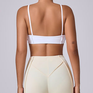 Sujetador Deportivo para Mujer Talla Grande, Cuello en U, Transpirable, Ligero, para Yoga, Fitness, Gimnasio, Ejercicio, Ropa Deportiva, con Logotipo Frontal Simple - Product Image 4