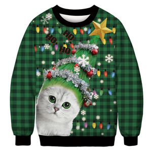 3D Grinch <b>Christmas</b> <b>Sweatshirt</b> Men <b>Women</b> Crew Neck Pullover Holiday Graphic Fleece Top - Product Image 2