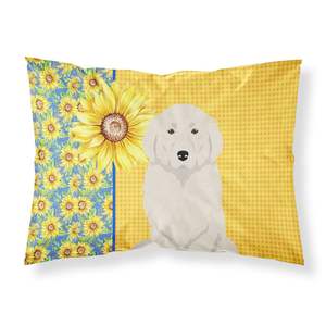 Girasoles de verano Gran Pirineo Funda De Almohada estándar Ligero Súper suave Fácil cuidado Ilustraciones decorativas Fundas de cojines - Product Image 1