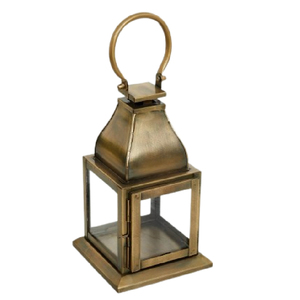 Matt <b>Black</b> Handmade Bulk Selling Portable Metal Candle <b>Lantern</b> With Blue Finish Candle <b>Lantern</b> for Outdoor & Home Decoration - Product Image 5