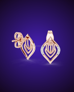 Mystique's 14K Moissanite/CVD Lab Grown/Cubic Zirconia Diamond 14K/18K/22K/925 <b>Silver</b> <b>Stud</b> Earrings-Ethnic Style for Women - Product Image 1