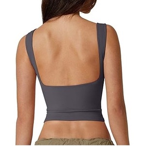 Camiseta sin mangas de la mejor calidad, top sexy deportivo con espalda descubierta, camisetas cortas transpirables ajustadas para chicas. - Product Image 6