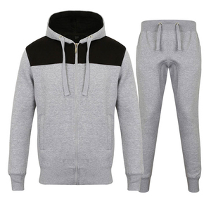 Men's Color Blocking Hooded <b>Tracksuit</b> Set Full Zipper Sweatshirt With Side Pockets And Matching Pants Casual Wear Autumn Style - Product Image 6