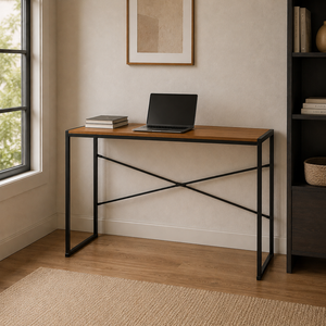 Minimalist Design <b>Working</b> <b>Desk</b> with Metal Frame and Melamine Surface for Home Office Durable and Sturdy - Product Image 1