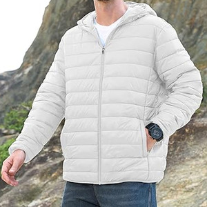 Men's High Quality Unisex Winter Puffer Jacket <b>Warm</b> Windproof Down Hoodie Zipper Closure Casual Insulated Jacket - Product Image 3