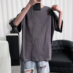 เสื้อยืดผู้ชายไซส์ใหญ่พิเศษ ขายดีประจำฤดูร้อน คอกลม ผ้าฝ้าย 100% เสื้อโอเวอร์ไซส์ คุณภาพสูง - Product Image 4
