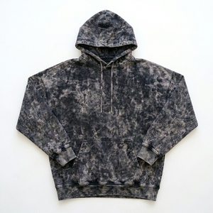 Sudadera con capucha para hombre de lavado vintage, con efecto tie-dye mármol, estilo oversize streetwear, hombro caído, de forro polar de alto gramaje - Product Image 1