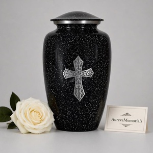 aluminium high class urn <b>vase</b> aluminium superior quality urn aluminium top grade <b>memorial</b> urn aluminium fine finis <b>vase</b> - Product Image 1