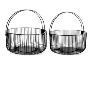 Wholesale VISHAL HANDICRAFT Home Modern Eco-Friendly Multifunction Handmade Metal <b>Wire</b> <b>Storage</b> <b>Baskets</b> Customized Shape - Product Image 3