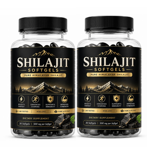 Capsules de Shilajit 100% Naturelles en Gélules Molles, Ingrédient Herbal Pur, Capsules de Shilajit de l'Himalaya, Fournisseur en Gros pour le Soutien Énergétique - Product Image 1